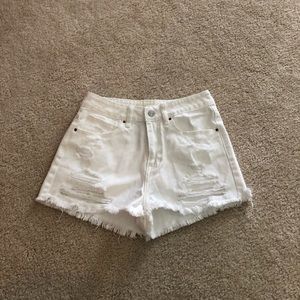 Pacsun mom shorts in white